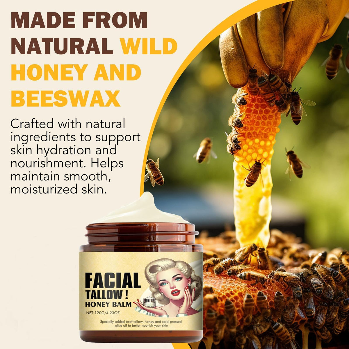 Generic brand close-up texture of the balm, showing smooth spreadable consistency and nourishment