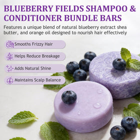Generic blueberry fields close-up of bar texture highlighting moisturizing botanicals