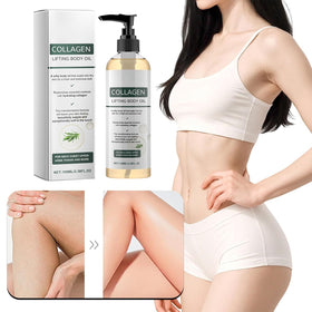 Generic body oil pour texture closeup showing lightweight feel and fast absorption