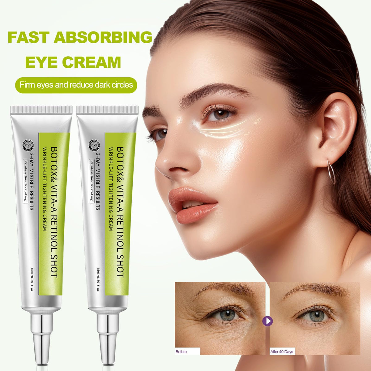 Generic brand cream on fingers demonstrating easy spreadability and hydration