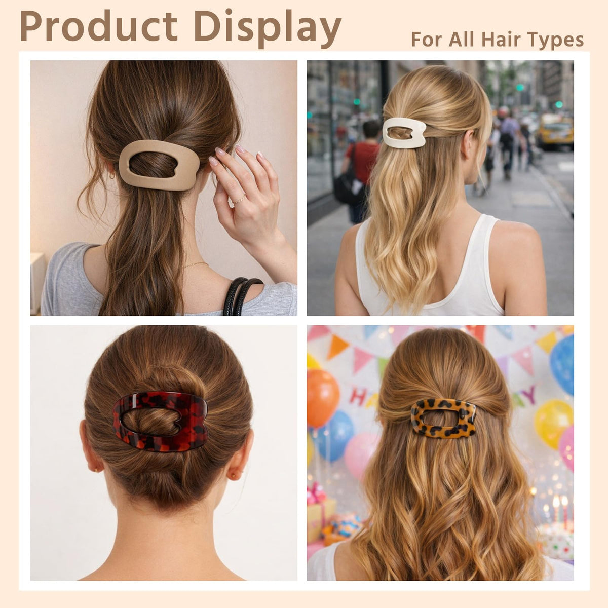 Generic color variety laid flat featuring leopard, tortoise, black and white benefits
