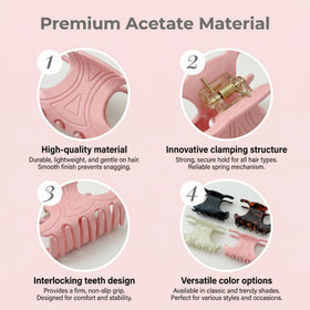Generic clips securing an updo on medium-length hair demonstrating secure hold and easy styling
