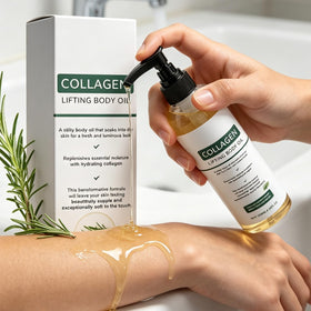 Generic Collagen Lifting Body Oil two bottles in travel bag showing convenient dual-pack