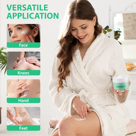 Generic 50ml cream next to common objects for scale showing compact travel size