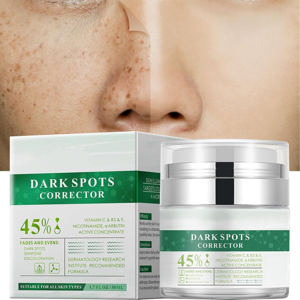 Generic front packaging showing 50 ml cream and clear product branding benefits