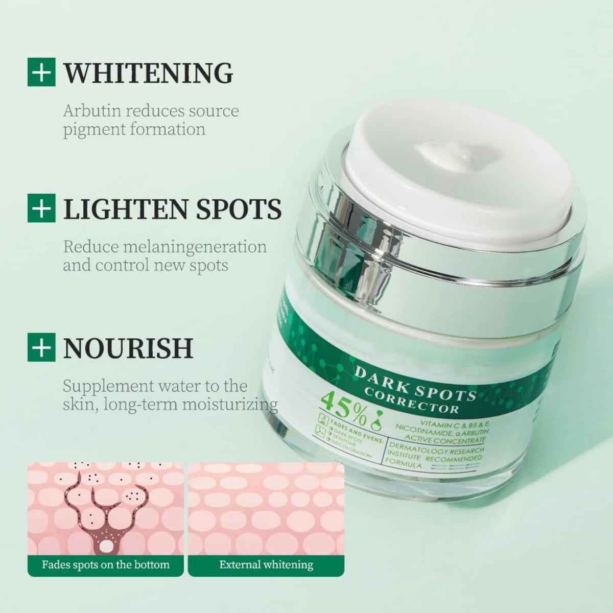 Generic cream on a bathroom vanity in lifestyle setting conveying daily routine use