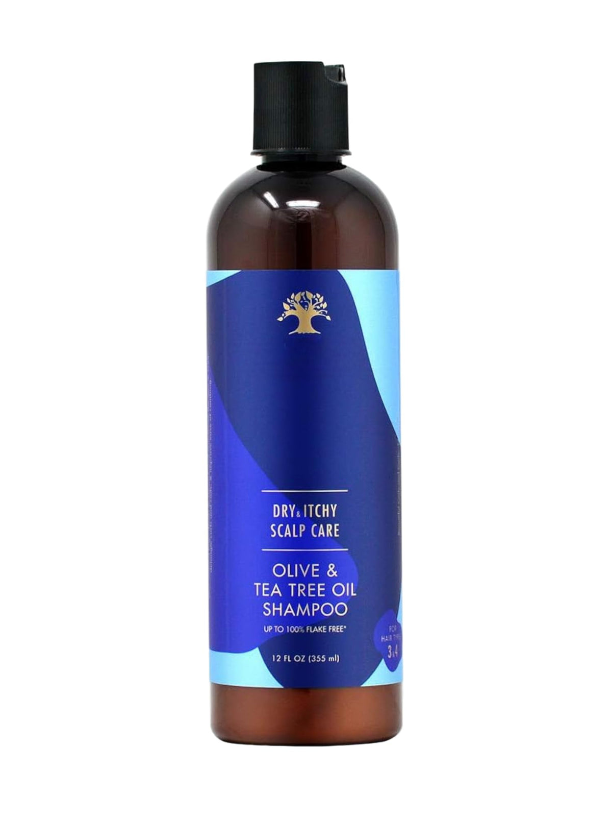 Generic brand shampoo bottle close-up of pump highlighting soothing ingredients and easy dispensing