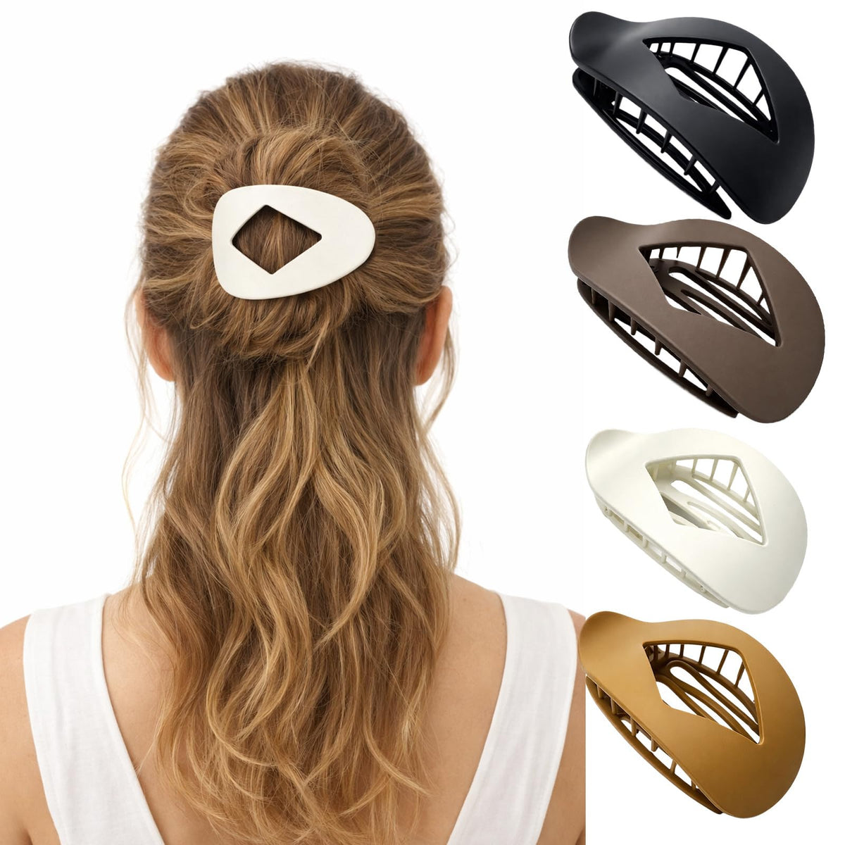 Generic duckbill hair clips front packaging showing all four colors and neat presentation