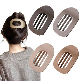 Generic brand front view of duckbill hair clip showing shape and matte finish for reliable hold
