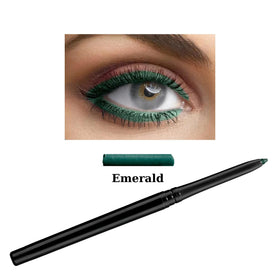 Generic close-up of emerald liner texture highlighting creamy glide and rich pigment