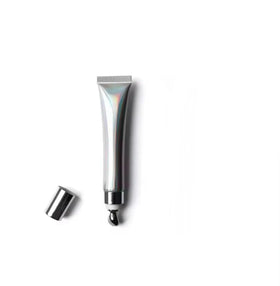 Generic lip gloss front packaging showing clear plumper and glossy finish benefit