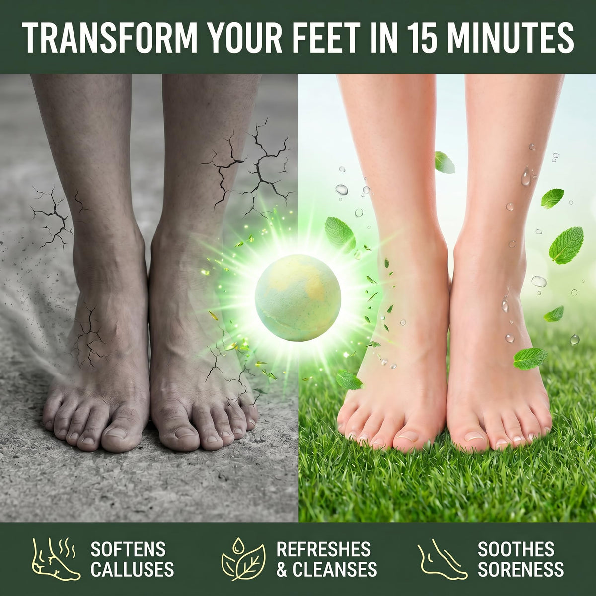 Generic lifestyle image of feet soaking on a couch for calming recovery