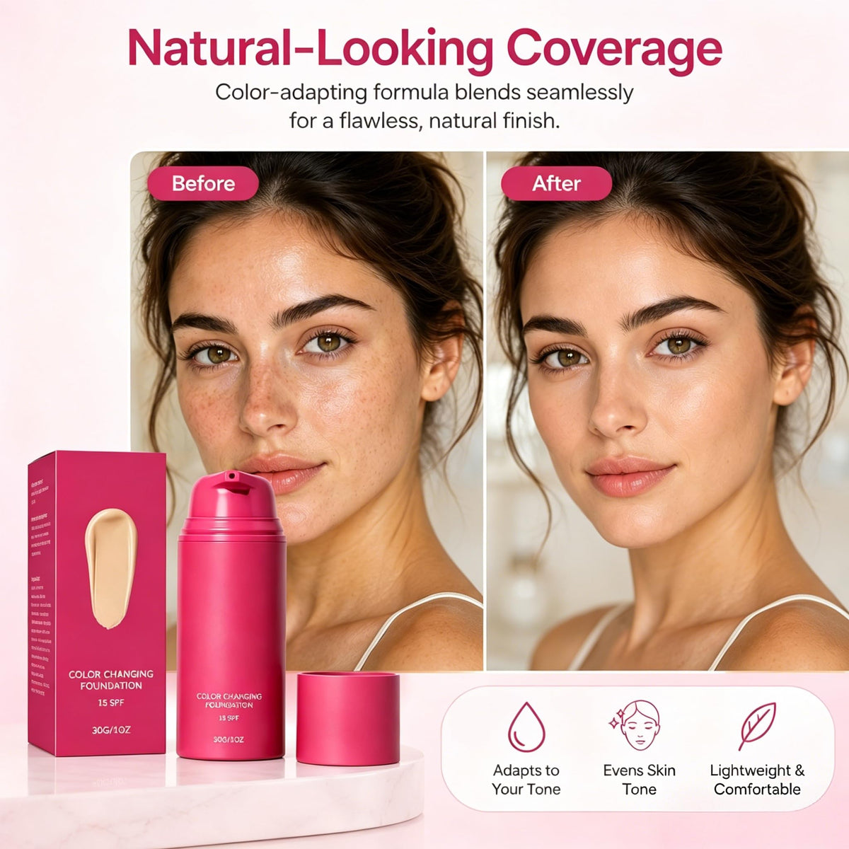 Generic texture swirl of foundation showing smooth, hydrating finish