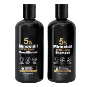 Generic front packaging showing both minoxidil bottles and clear benefits