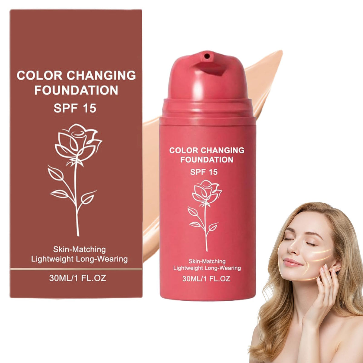 Generic front packaging showing product and benefit of even tone