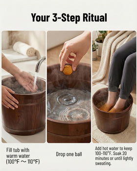 Generic ginger foot soak feet after soak showing softer, refreshed skin