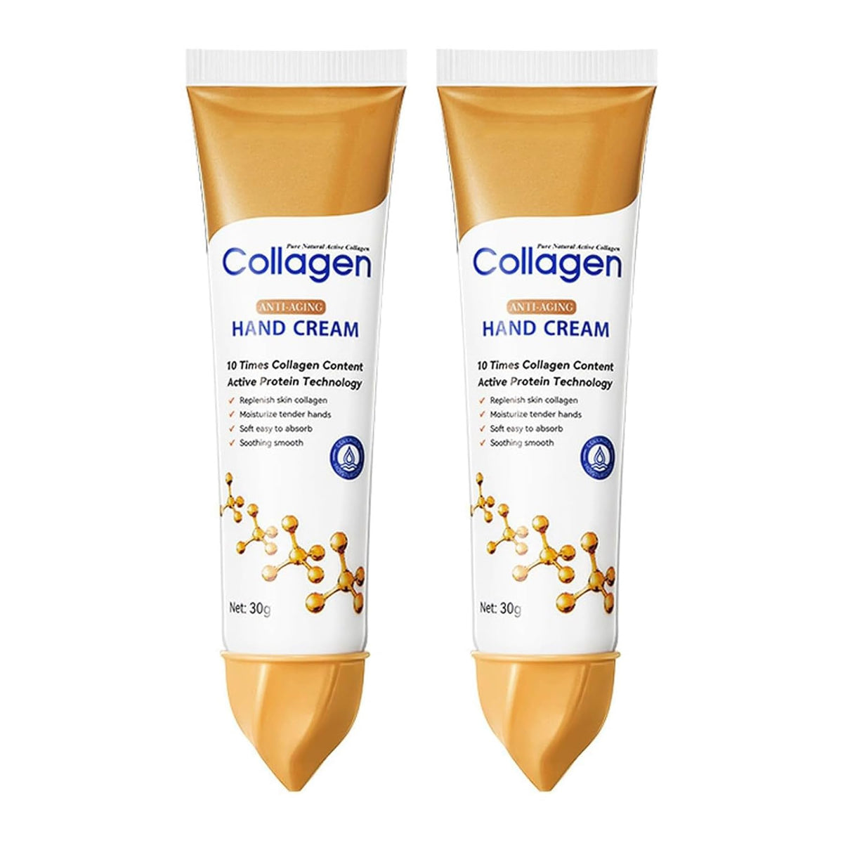 Generic front packaging showing compact hand cream tubes and benefits