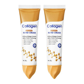 Generic front packaging showing compact hand cream tubes and benefits