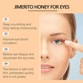 Generic honey eye drops bottle open with nozzle ready for precise application