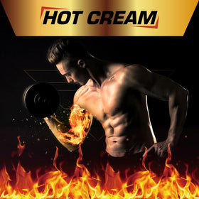Generic Hot Sweat Cream texture close-up showing creamy gel consistency and heat activation