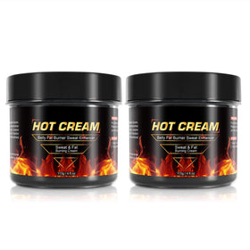 Generic Hot Sweat Cream front packaging showing two cream tubes and benefits