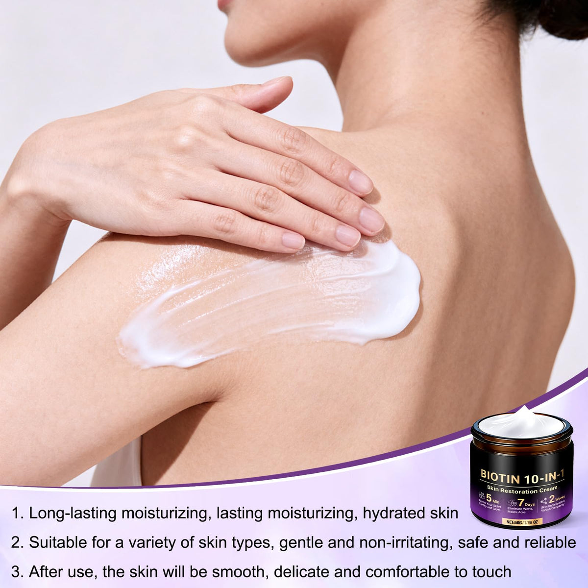 Generic ingredient collage with biotin and plant extracts for support