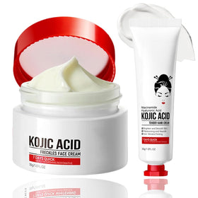 Generic kojic acid cream front packaging showing product and brand benefits