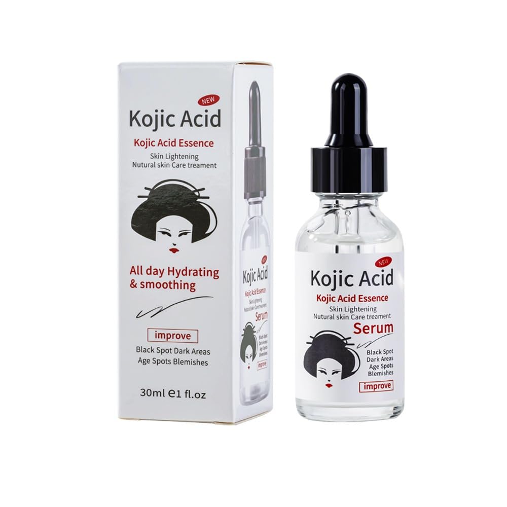 Generic brand kojic acid serum front bottle showing clean packaging and clarity