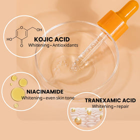 Generic Kojic serum applied to underarm demonstrating even coverage