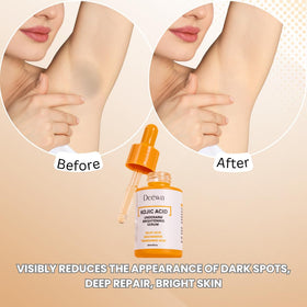 Generic Kojic serum dropper texture highlighting lightweight absorption