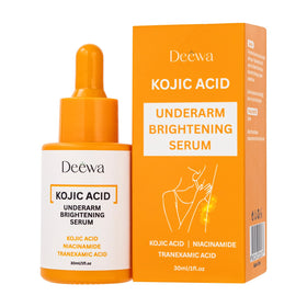 Generic Kojic serum front packaging showing product and benefits
