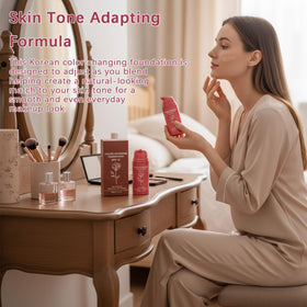 Generic brand product on vanity styling showing everyday use and routine benefit