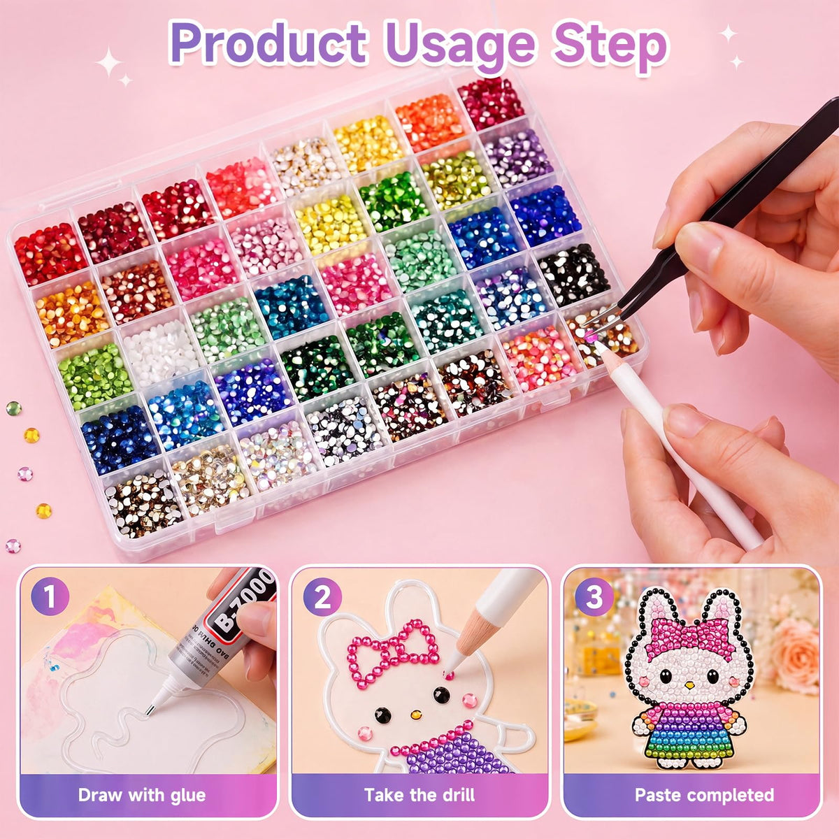 generic lifestyle photo of person bedazzling shoes showing creative enjoyment