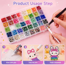 generic lifestyle photo of person bedazzling shoes showing creative enjoyment