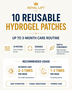 Generic nighttime routine scene showing patches in use for simple evening care