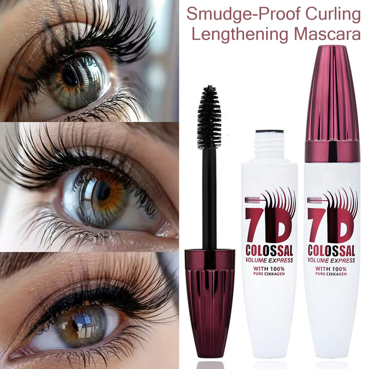 Generic evening makeup look with curled lashes for long-lasting wear