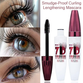 Generic evening makeup look with curled lashes for long-lasting wear