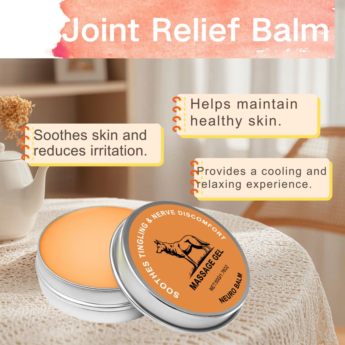 generic Neuro Balm close-up of smooth balm texture demonstrating fast absorption and non-greasy finish