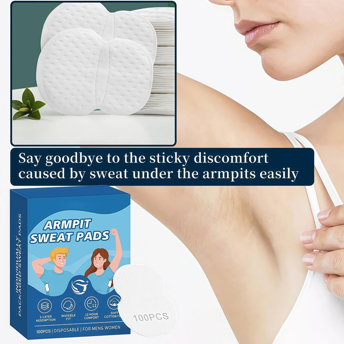 Generic pad held in hand for scale to show thin discreet size