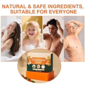 Generic persimmon soap shea butter detail illustrating deep hydration