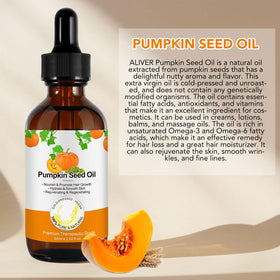 Generic pumpkin seed oil applied to hair ends improving smoothness benefit