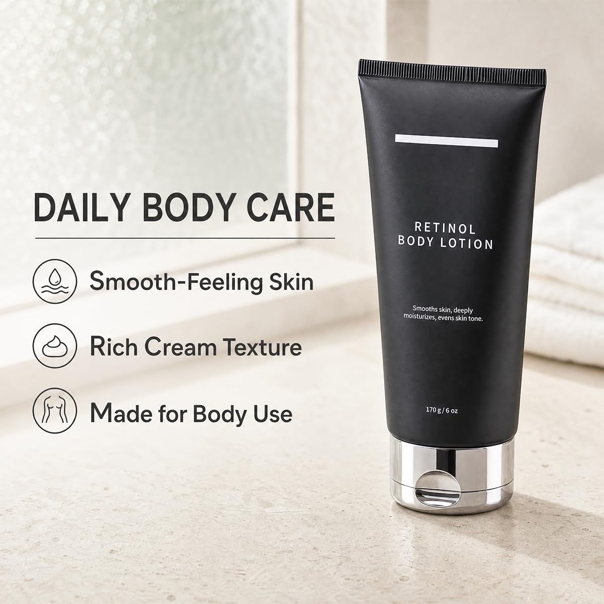 Generic brand cream texture close-up showing smooth fast-absorbing lotion