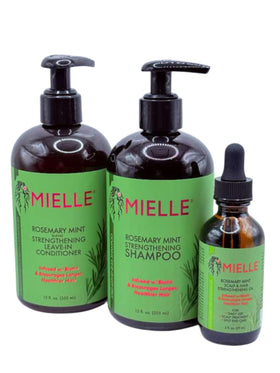 Generic rosemary mint bundle front packaging showing three products and benefits