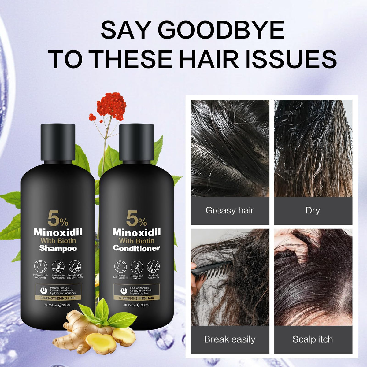 Generic scalp massage with product showing improved scalp care benefit