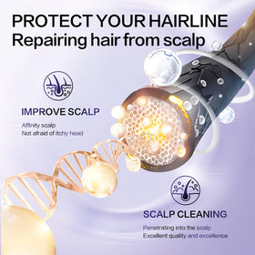 Generic shampoo lather texture demonstrating gentle cleansing benefit
