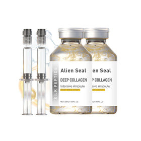 Generic Silk Peptide ampoule front packaging shows product and benefits