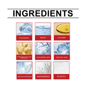 Generic brand patch applied to cheek demonstrating calm cleansing