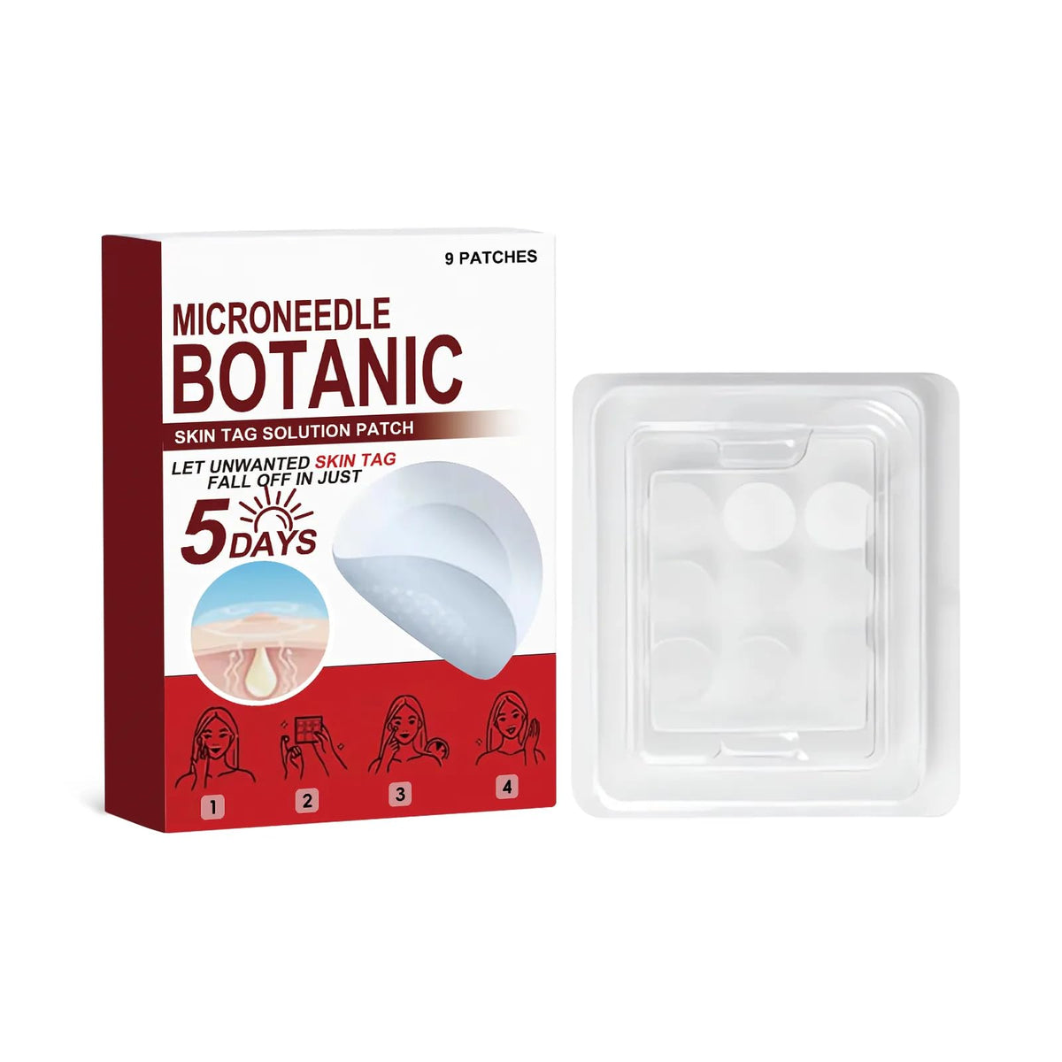 Generic brand front packaging showing patches and benefits