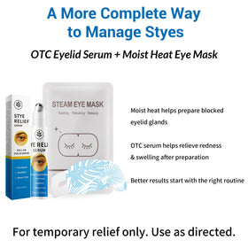 Generic brand steam eye patch pack front showing ten single-use masks