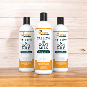 Generic Tallow & Goat Milk with oats and honey bowl showing natural ingredients